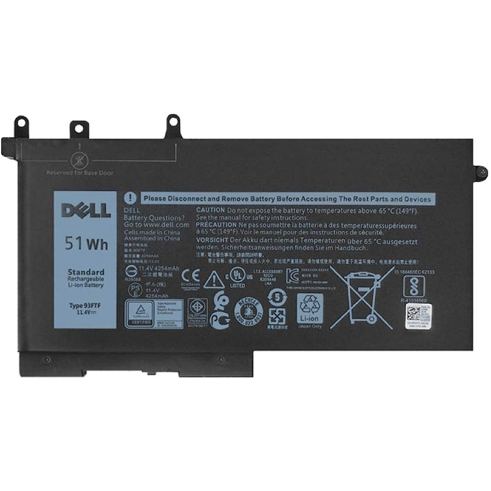 Batería para laptop de 93 FTF compatible con Dell Precision