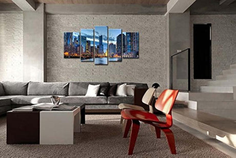 5 paneles pared arte pintura Chicago Illinois Estados Unidos