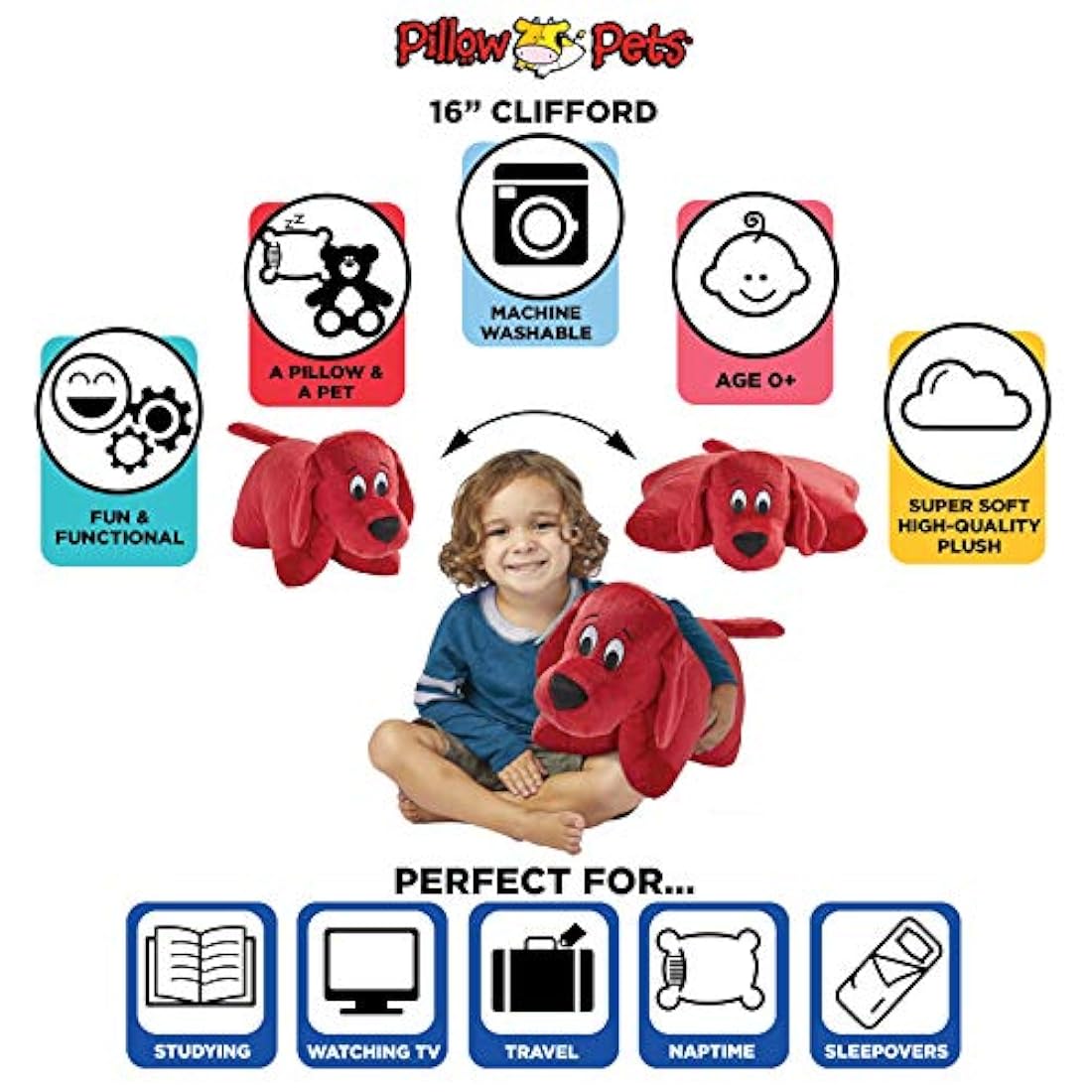 Pillow Pets Clifford The Big Red Dog -animal de peluche