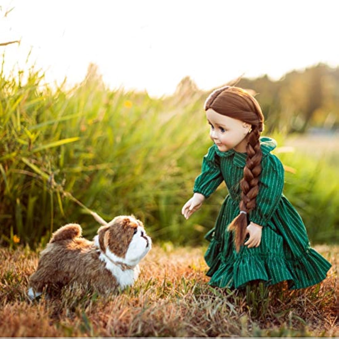 peluche de bulldog, con cuerda