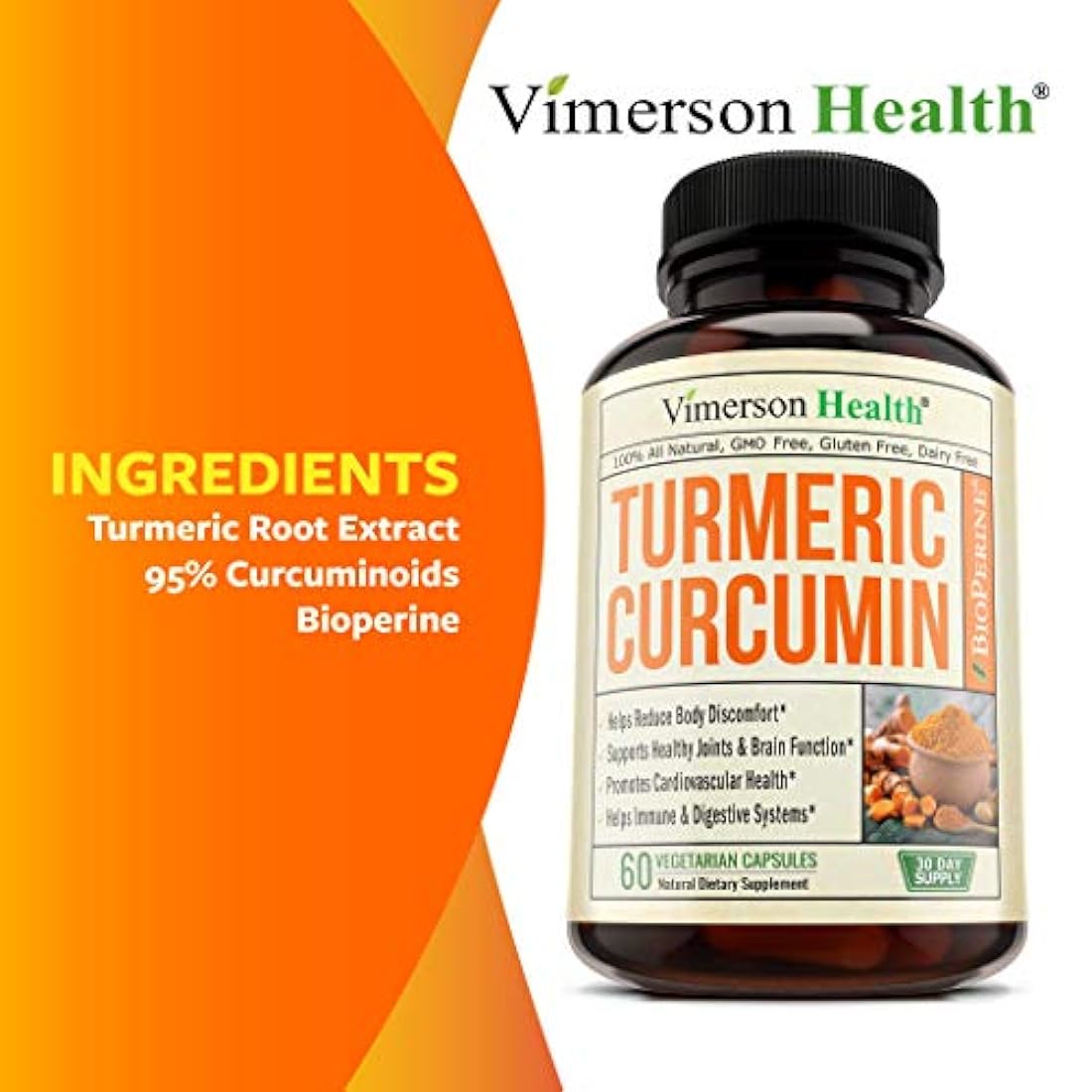 Vimerson Health Suplemento dietario de cúrcuma y curcumina