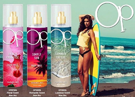 Ocean Pacific Beach Paradise Body Mist para ella, 8 onzas líquidas