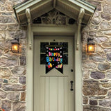 Decoraciones de fiesta de feliz cumpleaños color negro