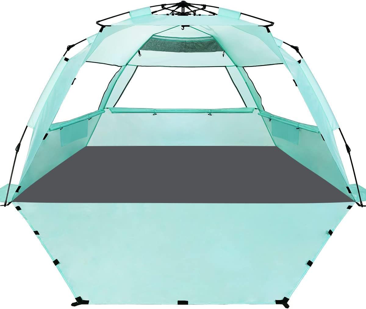 Tienda de playa pop-up XL con protección UV y ventilación