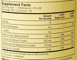 Calcio / Magnesio líquido sabor natural a naranja de 16 fl