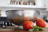 LiveFresh Colador de acero inoxidable microperforado de 5 cuartos - Colador profesional con asas resistentes y base de anillo sólido autodrenante, apto para lavavajillas