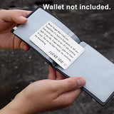 Tarjetas de acero inoxidable grabadas con cartera