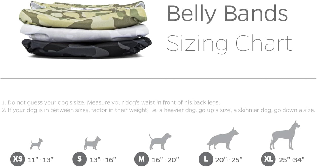 Pet Parents Bandas para el vientre lavables de alta calidad camuflaje
