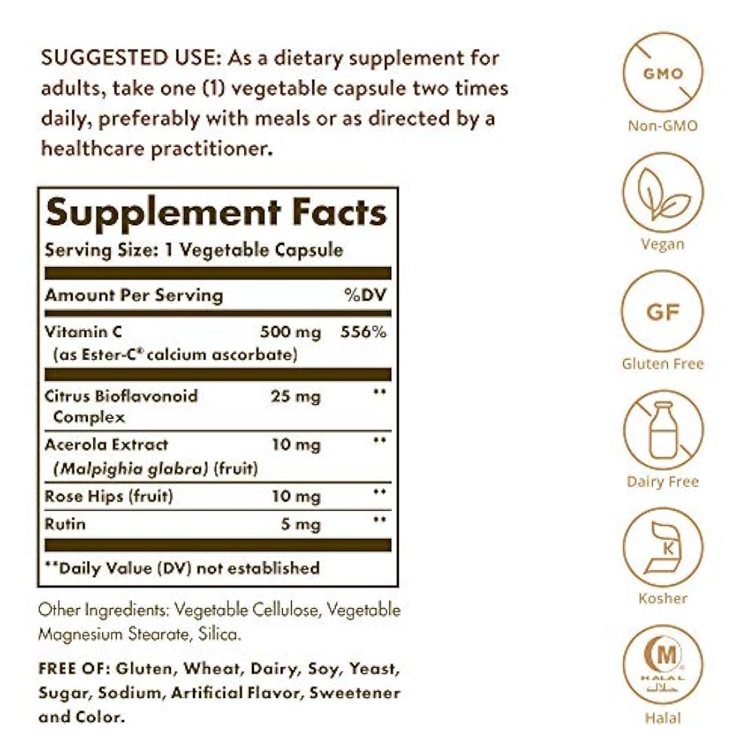 Solgar Ester-C Plus 500 mg Vitamina C