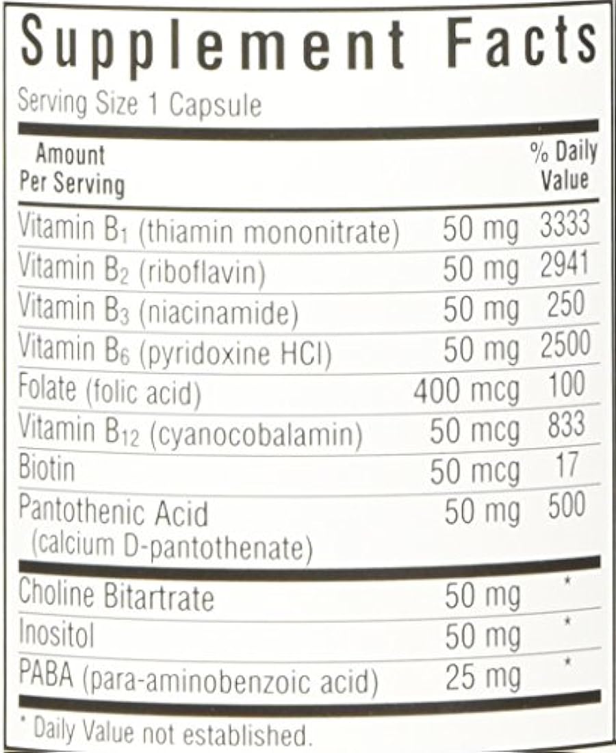 BlueBonnet B-Complex 50 cápsulas vegetales, 50 unidades