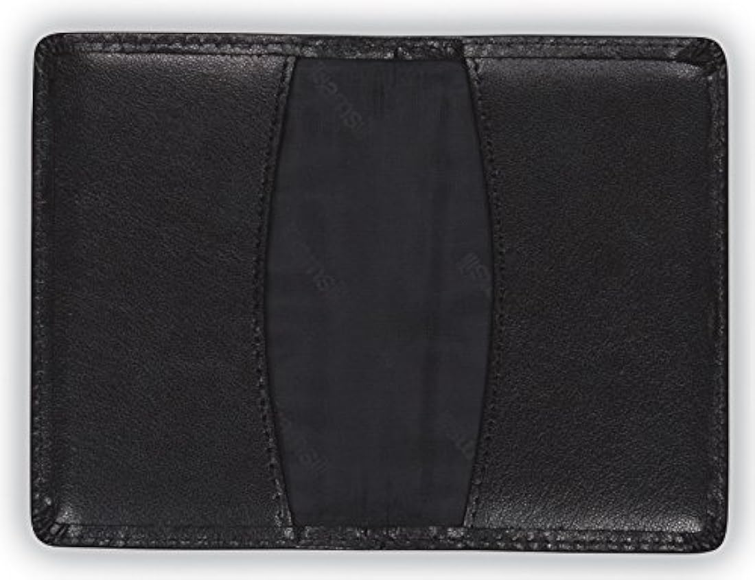 tarjetero de piel auténtica, estuche para 25 tarjetas