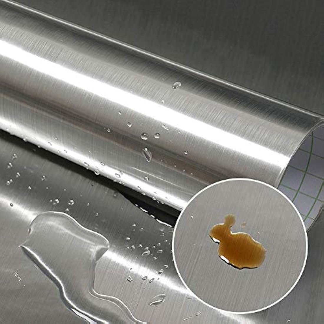Livelynine - Papel pintado decorativo de níquel cepillado