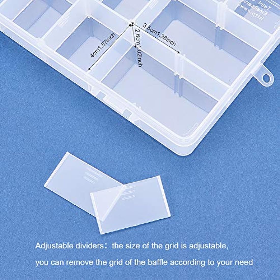 Benecreat - Caja de divisores de joyería de tamaño mixto