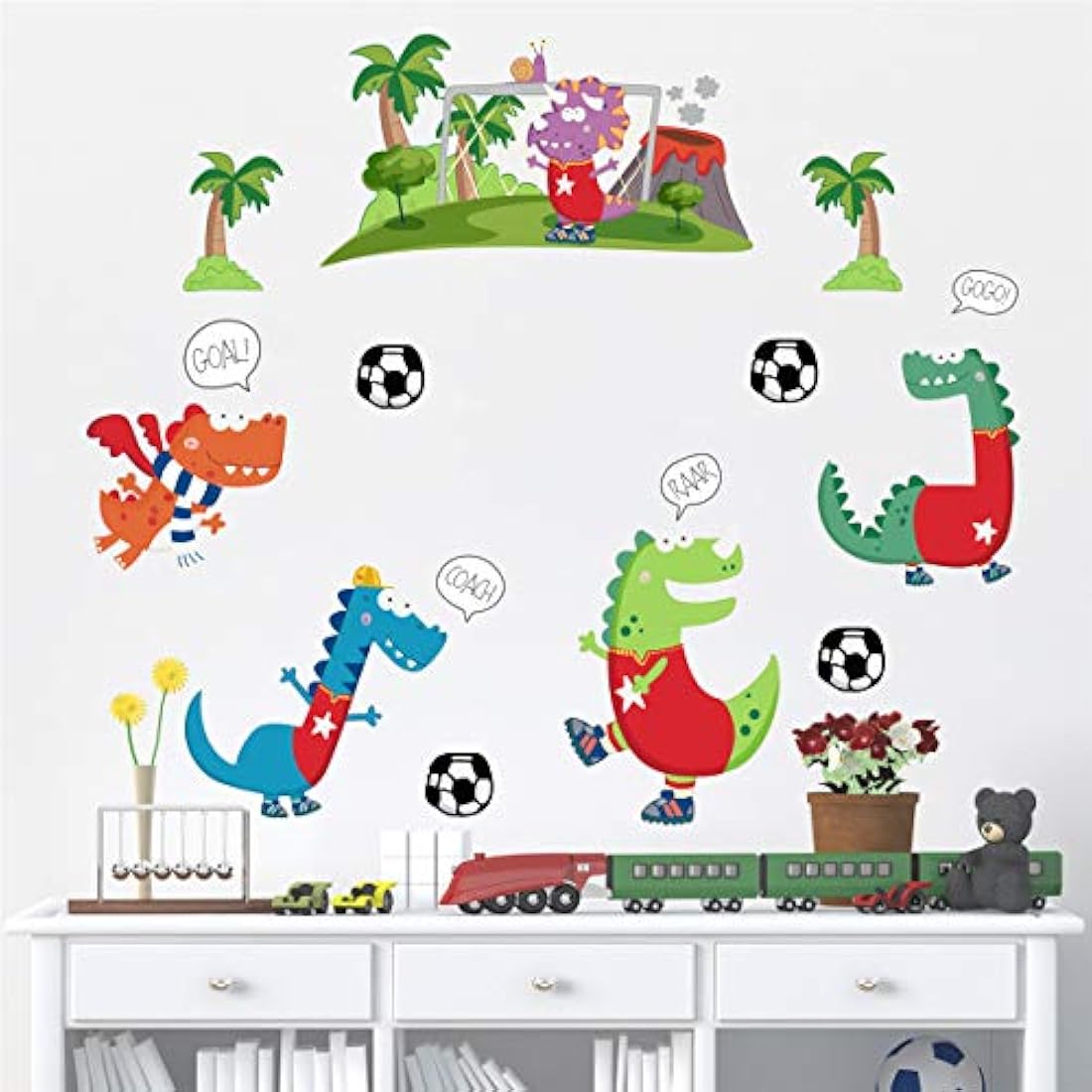 ufengke - Pegatinas de pared con diseño de dinosaurio