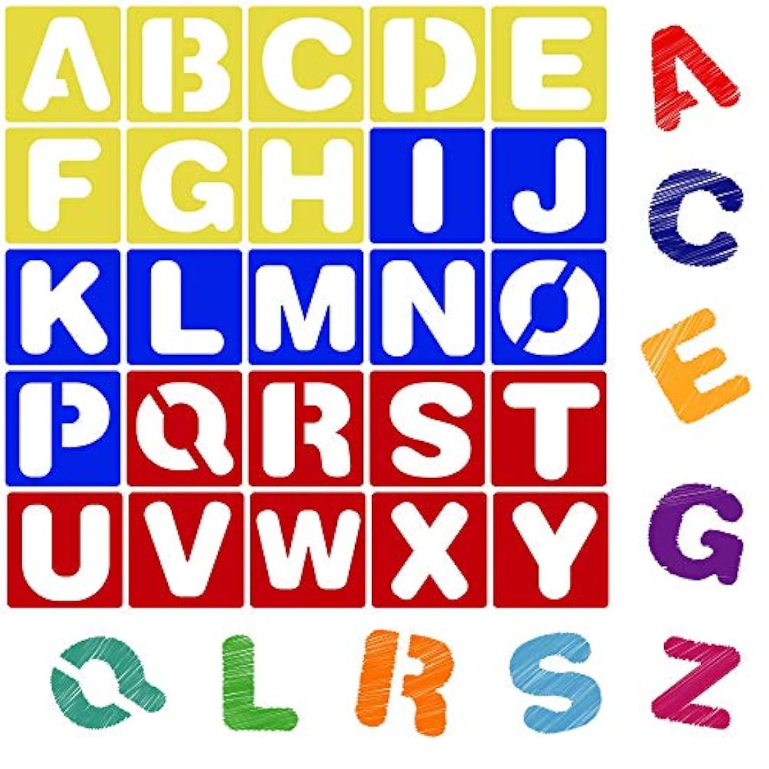 Juego de plantillas de letras del alfabeto de Karty