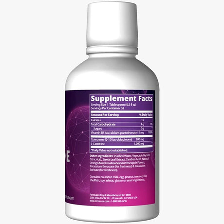 MRM CoQ-10 L-Carnitina Líquido Energía y Antioxidantes 32 Servs