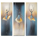 Wieco Art Dancing Girls - Pintura al óleo 100% pintada