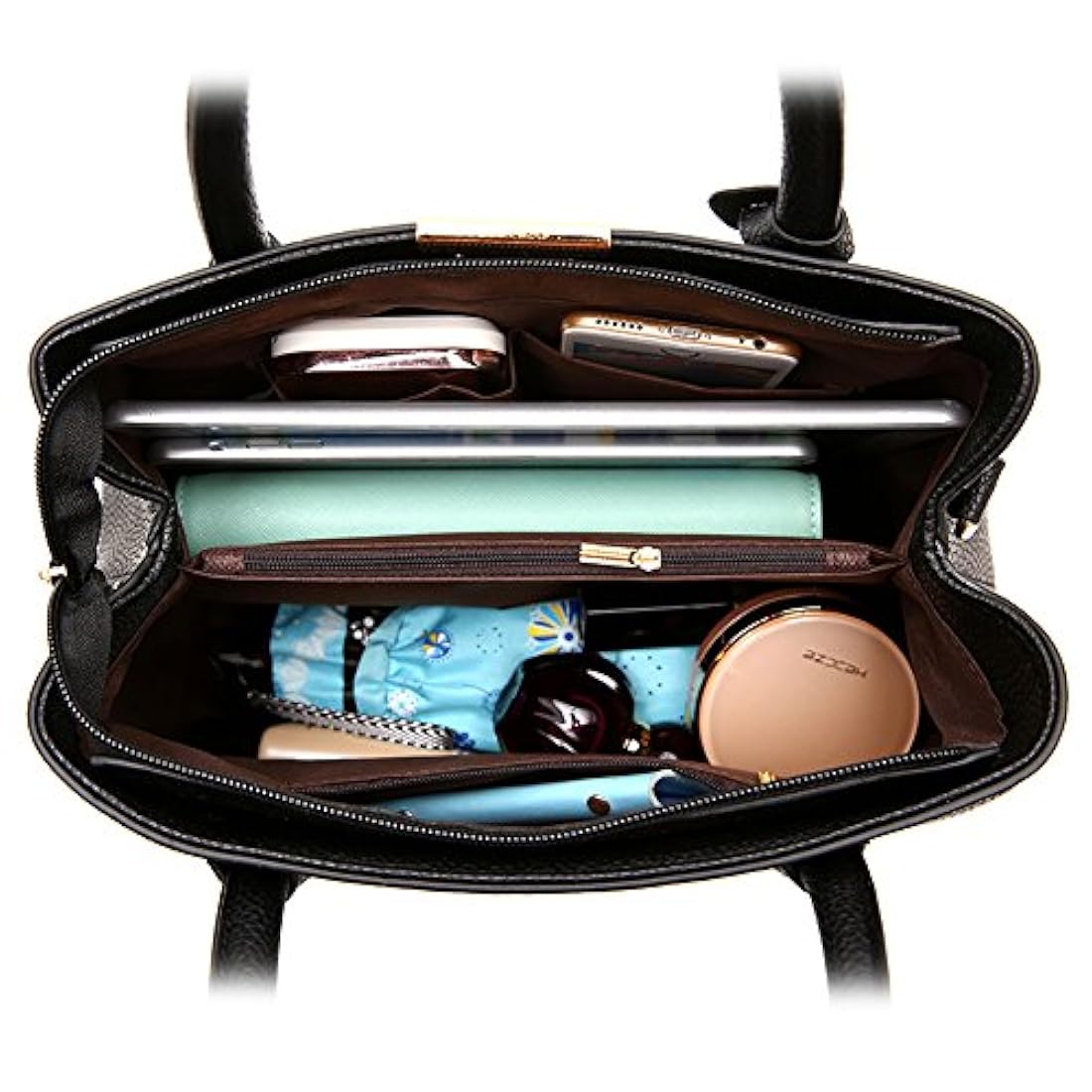Covelin bolso de mano de cuero durable tamaño mediano