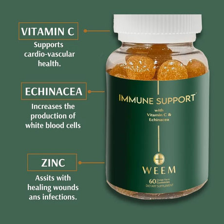 Gomitas de Apoyo Inmunológico con Vitamina C Zinc Equinácea