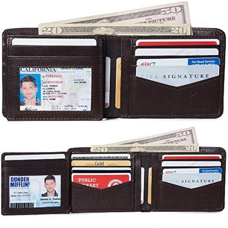 Alpine Swiss  - Cartera de identificación para hombre