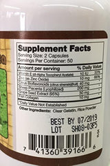 8 x Oveja placenta Complex 100 Cápsulas, hacer en EE. UU., fresco, nuevo tema Buena producto.
