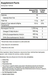 Omega-3 Aceite de pescado Fuerza profesional  1600 mg.