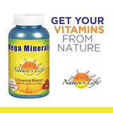 La vida de la naturaleza minerales Veg Cápsulas, Mega, 250 Count