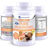 Suplemento de hongos puros – Mane de leones, Reishi, Chaga