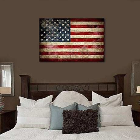 Lienzo con diseño de bandera americana