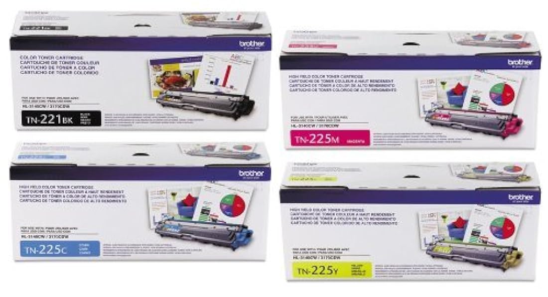 Brother - Pack de 4 cartuchos de tóner, de alto rendimiento