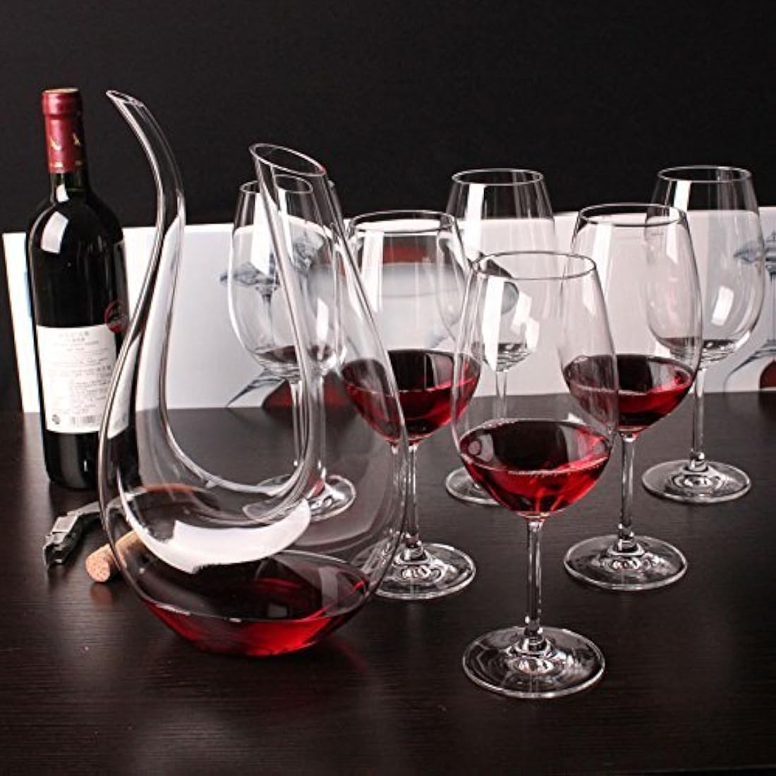 Decantador de vino aireador de vino clásico en forma de U