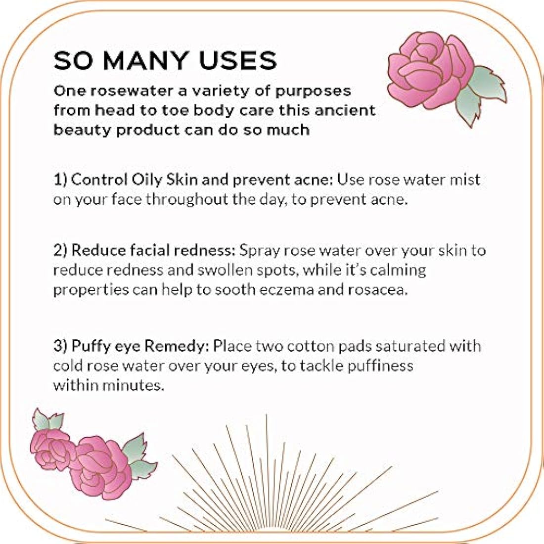 Spray de agua rosa de Quinn. Tóner facial con roseta pura