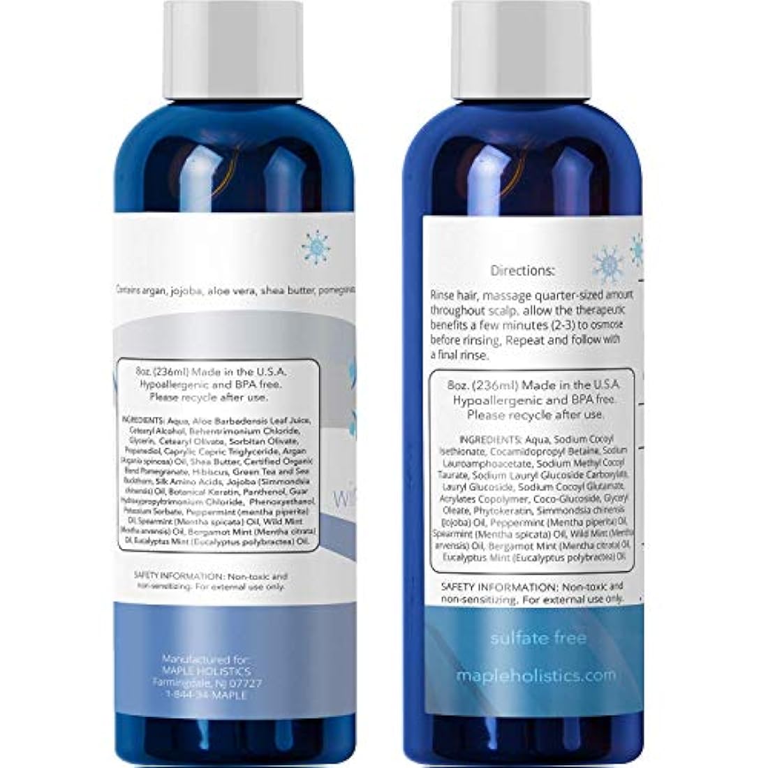shampoo y Acondicionador Natura Menta para mujeres y hombres