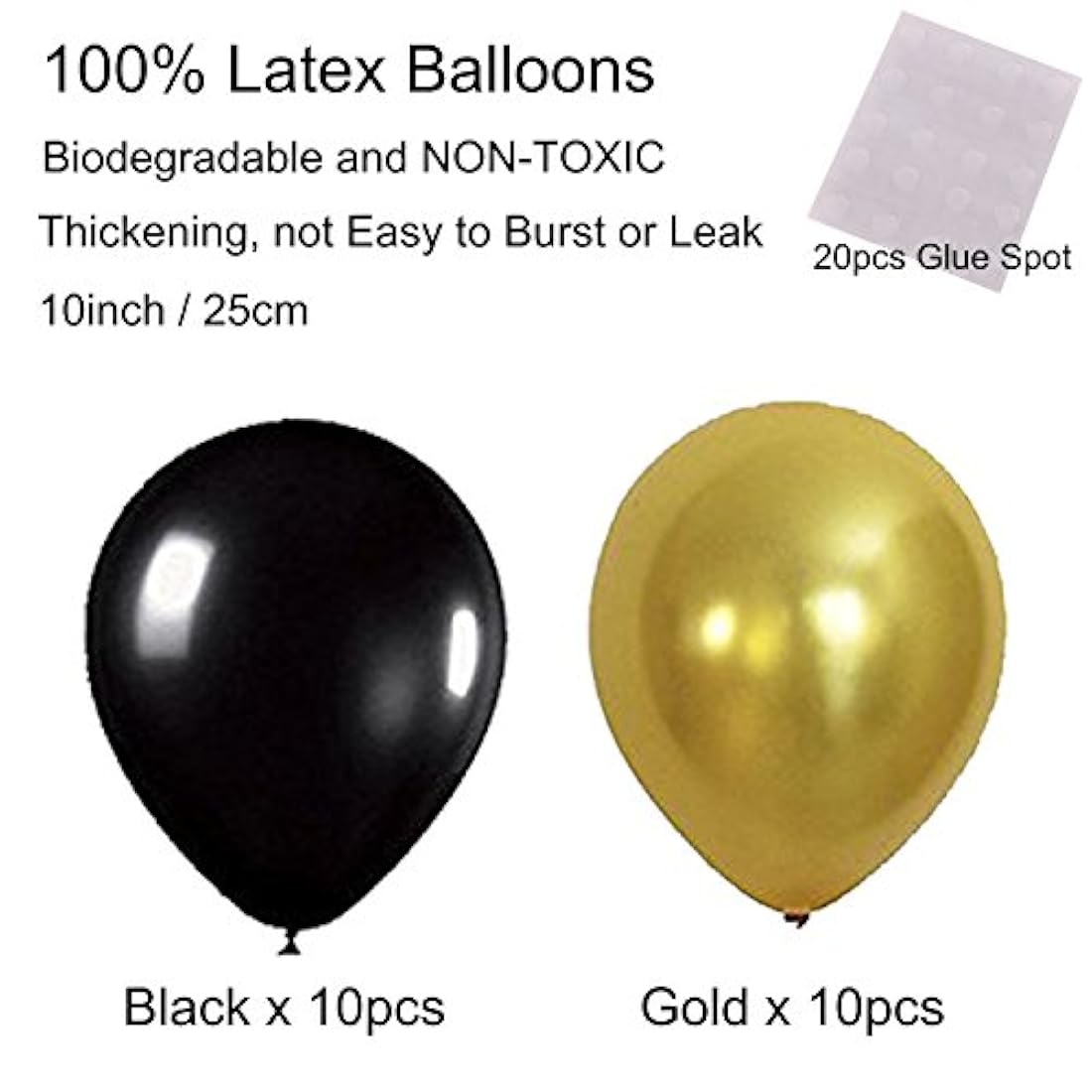 Decoraciones en negro y dorado,para fiesta. Marca Pyle