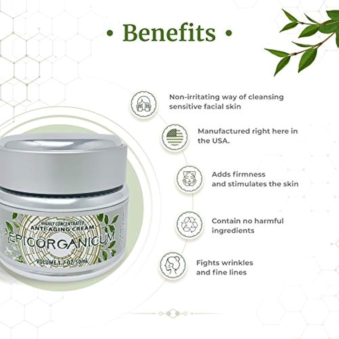 Crema antiarrugas de noche con factores de crecimiento