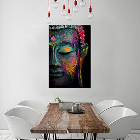 Sunfrower Art - Lienzo decorativo para pared, diseño de Buda