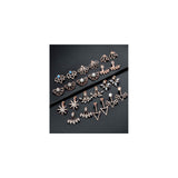 Aretes de flor de loto aretes de circonita cúbica