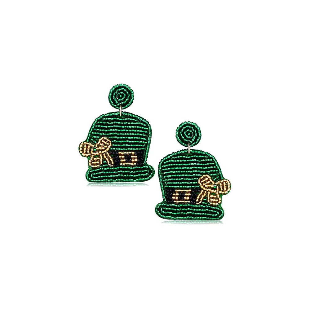 Aretes para mujer hechos a mano color verde