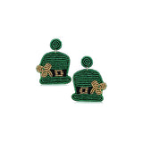 Aretes para mujer hechos a mano color verde