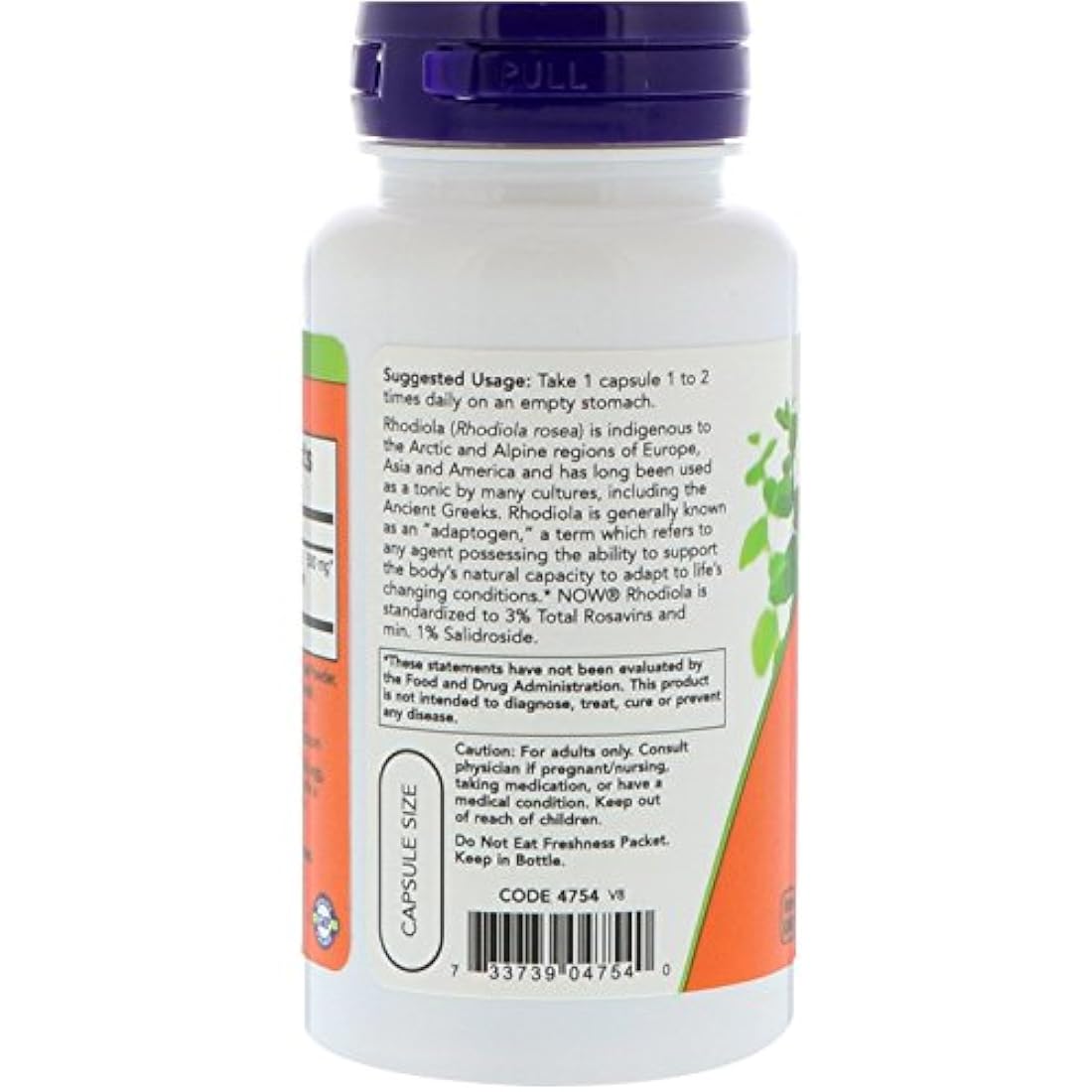 60 Cápsulas de Rhodiola Rosea de New Foods, 0.017 onzas