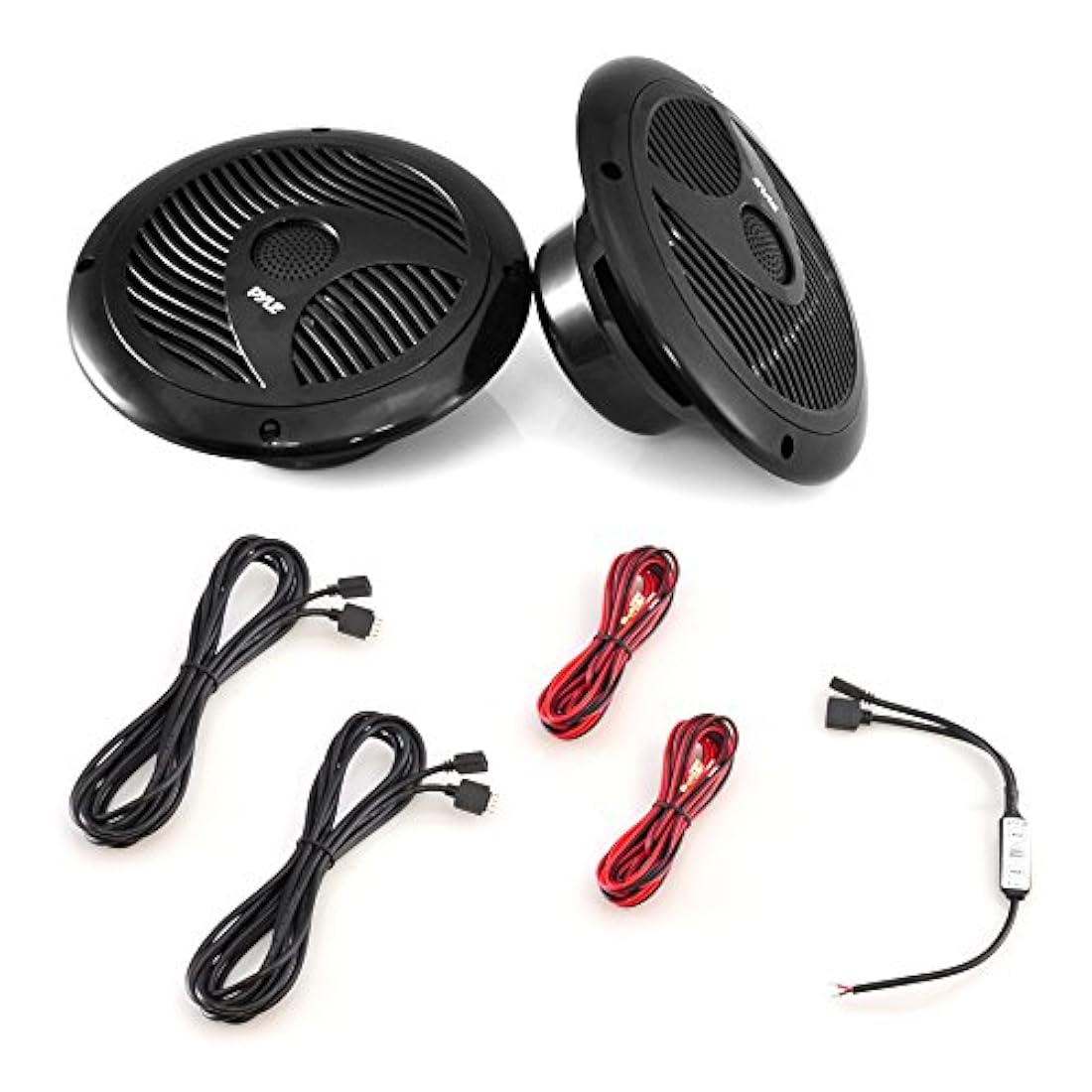 Cornetas Altavoces impermeables de grado marino, luces LED PYLE PLMR6LEB