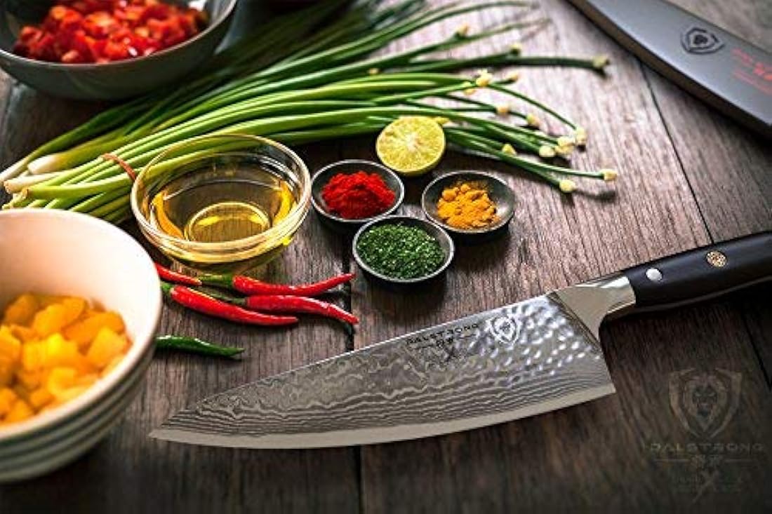 DALSTRONG  cuchillo chef con acabado martillado con funda