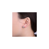 Aretes de plata con diseño para mujeres