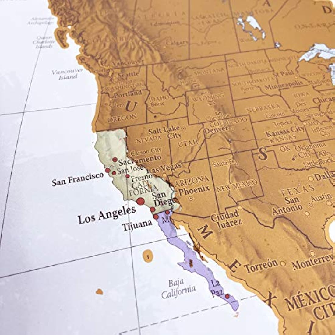 Mapa Scratch the World para raspar con cartografía
