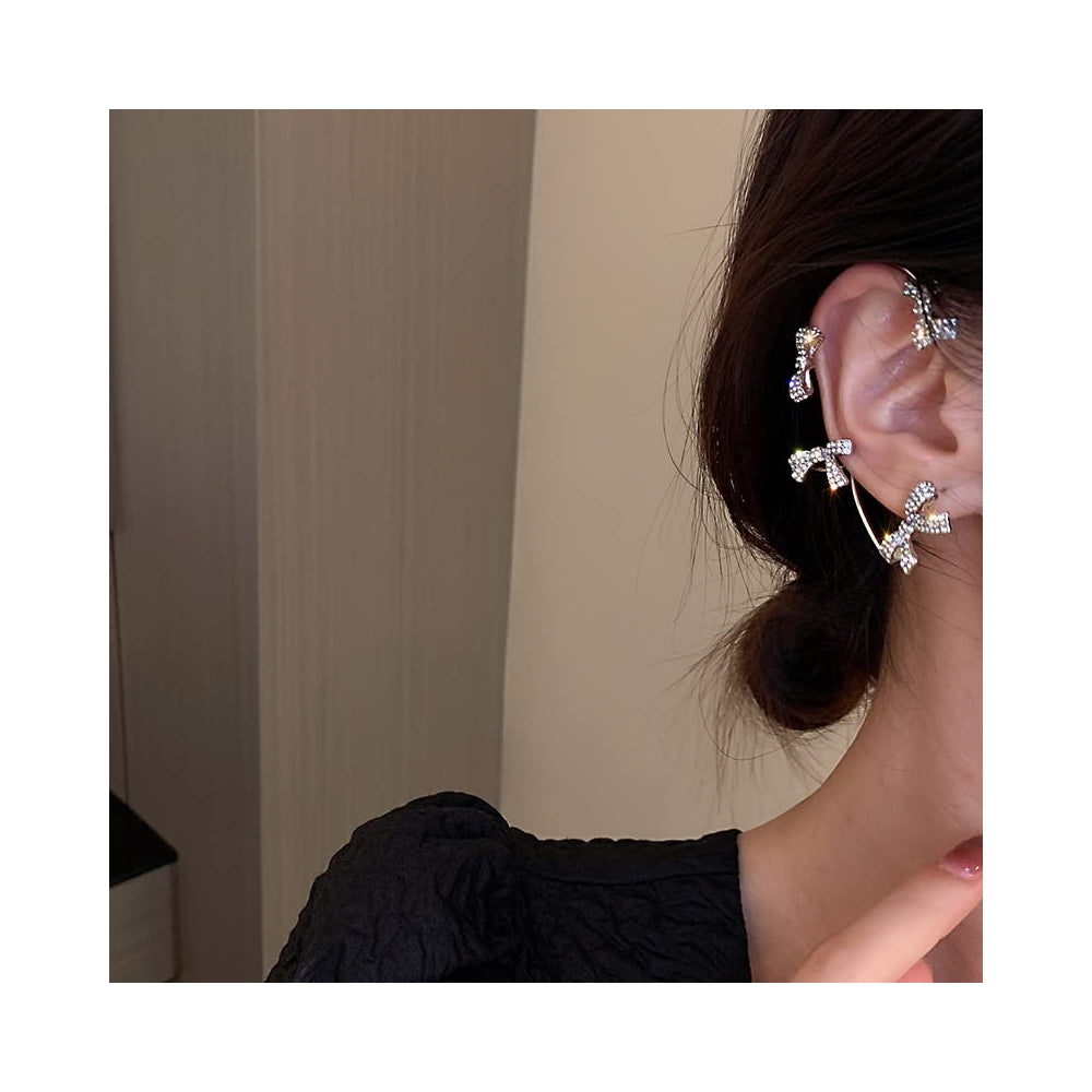 Aretes de mariposa para mujer sin perforaciones