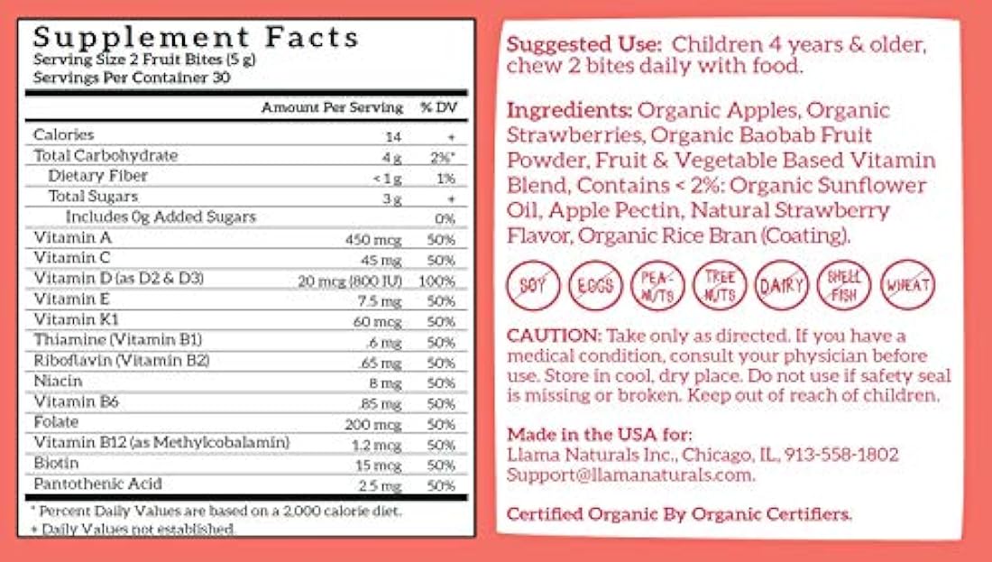 Gomitas veganas multivitamínicas C, D3, B12, folato