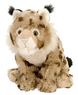 peluche de felino Lynx, mide 30 cm de largo