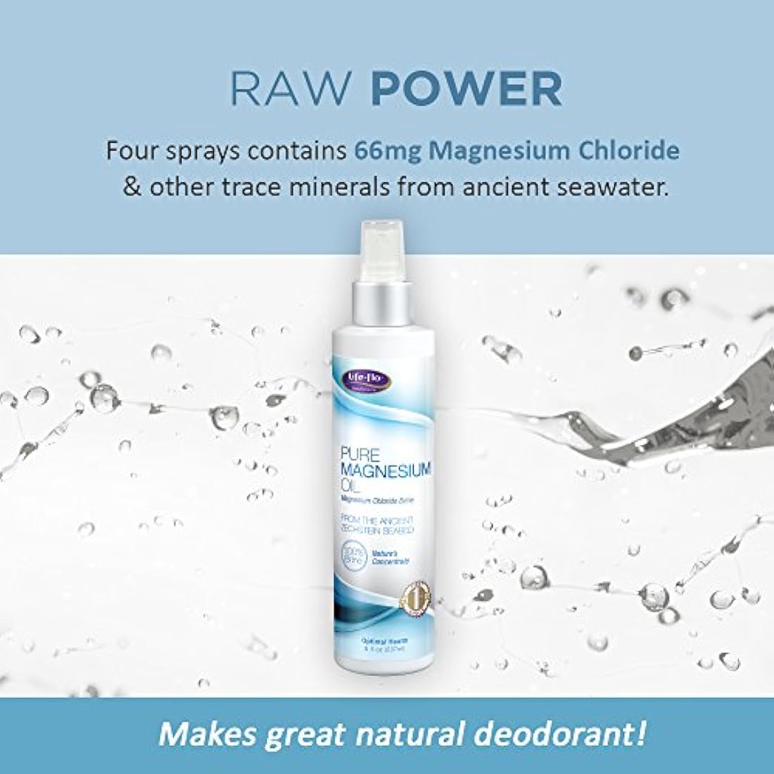 Aceite de magnesio Spray de cloruro de magnesio 100%