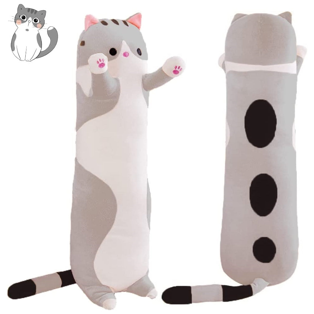 Peluche decorativa suave y larga de caricatura de gato