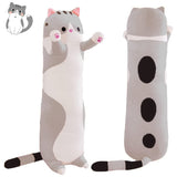 Peluche decorativa suave y larga de caricatura de gato